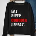 Eat Sleep Conquer Repeat Sweatshirt Gifts for Old Women