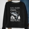 Eat Sleep Fish Repeat Tshirt Sweatshirt Gifts for Old Women