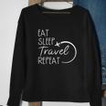 Eat Sleep Travel Repeat Vacation Sweatshirt Gifts for Old Women