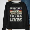 Extra Lives Funny Video Game Controller Retro Gamer Boys V10 Sweatshirt Gifts for Old Women