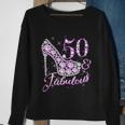 Fabulous & 50 Sparkly Shiny Heel 50Th Birthday Tshirt Sweatshirt Gifts for Old Women