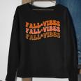 Fall Vibes Thanksgiving Retro Groovy Sweatshirt Gifts for Old Women