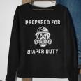 Firefighter Funny Firefighter New Dad Promoted Daddy Humor Fathers Day Sweatshirt Gifts for Old Women