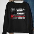 Firefighter Proud Firefighter Grandpa Of A Hero Fireman Grandpa V2 Sweatshirt Gifts for Old Women