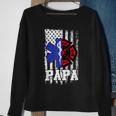 Firefighter Proud Papa Fathers Day Firefighter American Fireman Father V2 Sweatshirt Gifts for Old Women
