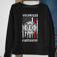 Firefighter Red Line Flag Fireman Wife Mom Volunteer Firefighter Sweatshirt Gifts for Old Women