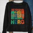 Firefighter Vintage Retro Husband Dad Firefighter Hero Matching Family V2 Sweatshirt Gifts for Old Women