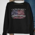 Firefighter Vintage Usa American Flag Worlds Best Firefighter Dad Funny Sweatshirt Gifts for Old Women