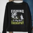 Fishing Is My Best Therapy Sweatshirt Gifts for Old Women