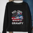 Flag Vintage Reel Cool Grampy Fishing For 4Th Of July Sweatshirt Gifts for Old Women