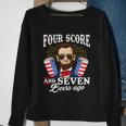 Four Score And 7 Beers Ago 4Th Of July Drinking Like Lincoln Sweatshirt Gifts for Old Women