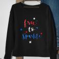 Free To Sparkle Funny Girl Shirt Women 4Th Of July Sparklers Sweatshirt Gifts for Old Women