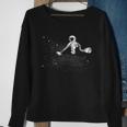 Funny Astronaut Vacuuming Galaxy Stars Sweatshirt Gifts for Old Women