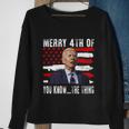 Funny Biden Confused Merry Happy 4Th Of You KnowThe Thing Flag Design Sweatshirt Gifts for Old Women