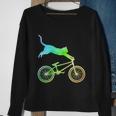 Funny Cat Cyclist Animal Gift Bmx Bicycle Sweatshirt Gifts for Old Women