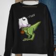 Funny Dinosaur Dressed As Halloween Ghost For Trick Or Treat Sweatshirt Gifts for Old Women