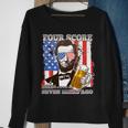 Funny Four Score And Seven Beers Ago Abe Lincoln Sweatshirt Gifts for Old Women