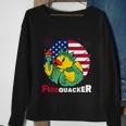 Funny Fourth Of July Usa Patriotic Firecracker Rubber Duck Funny Gift Sweatshirt Gifts for Old Women