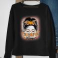 Funny Messy Bun One Thankful Mama Fall Autumn Thanksgiving V2 Sweatshirt Gifts for Old Women
