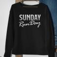 Funny Running With Saying Sunday Runday Sweatshirt Gifts for Old Women