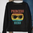 Funny Tee For Fathers Day Princess Hero Of Daughters Great Gift Sweatshirt Gifts for Old Women