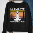 Funny Yoga Llamaste Mother Fvcker Retro Vintage Mans Sweatshirt Gifts for Old Women