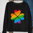 Gay Pride Flag Shamrock Lgbt St Patricks Day Parade Graphic Design Printed Casual Daily Basic Sweatshirt Gifts for Old Women