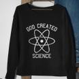 God Created Science Atom Intelligent Design Creation Graphic Design Printed Casual Daily Basic Sweatshirt Gifts for Old Women