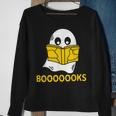 Halloween Booooks Ghost Reading Boo Read Books Library V4 Sweatshirt Gifts for Old Women