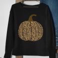 Halloween Leopard Pattern Pumpkin Costume Sweatshirt Gifts for Old Women