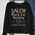 Halloween Salem Black Cat Society Familiars Welcome Sweatshirt Gifts for Old Women