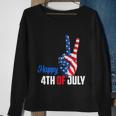 Happy 4Th Of July Peace America Independence Day Patriot Usa Gift Sweatshirt Gifts for Old Women
