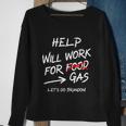 Help Will Work For Gas Lets Go Brandon Funny Bidenflation Sweatshirt Gifts for Old Women