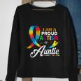 I Am A Proud Autism Auntie Autism Autism Awareness Sweatshirt Gifts for Old Women