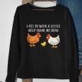 I Get By With A Little Help From My Hens Chicken Lovers Tshirt Sweatshirt Gifts for Old Women
