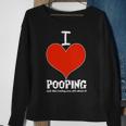 I Heart Pooping And Texting Tshirt Sweatshirt Gifts for Old Women