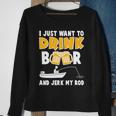 I Just Want To Drink Beer And Jerk My Rod Fishing Tshirt Sweatshirt Gifts for Old Women