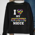 I Love My Autistic Niece Autism Sweatshirt Gifts for Old Women