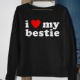 I Love My Bestie Best Friend Bff Cute Matching Friends Heart Men Women Sweatshirt Graphic Print Unisex Gifts for Old Women