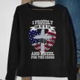 I Proudly Stand For The Flag And Kneel For The Cross Sweatshirt Gifts for Old Women