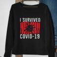 I Survived Covid19 Distressed Sweatshirt Gifts for Old Women