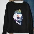 Iroquois Skeleton Scull Punk Rocker Halloween Party Costume Sweatshirt Gifts for Old Women