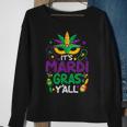 Its Mardi Gras Yall Mardi Gras Party Mask Costume Men Women Sweatshirt Graphic Print Unisex Gifts for Old Women