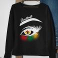 Juneteenth Red Gold Green Eyelashes Sweatshirt Gifts for Old Women