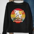 Kawaii Ramen Cat Japanese Neko Noodle Funny Vintage Anime V3 Men Women Sweatshirt Graphic Print Unisex Gifts for Old Women