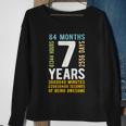 Kids 7Th Birthday Gift 7 Years Old Vintage Retro 84 Months Sweatshirt Gifts for Old Women