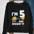 Kids Construction Truck 5Th Birthday Boy 5 Year Old Meaningful Gift Sweatshirt Gifts for Old Women