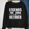 Legends Are Born In October Birthday Sweatshirt Gifts for Old Women