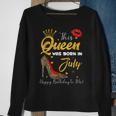 Leopard This Queen Was Born In July Happy Birthday To Me Sweatshirt Gifts for Old Women