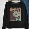 Lets Eat Trash And Get Hit By A Car Opossum Sweatshirt Gifts for Old Women